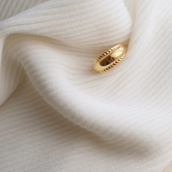 NEW 18K Gold Plated Braided Wide Curve Ring - Picture 12 of 15